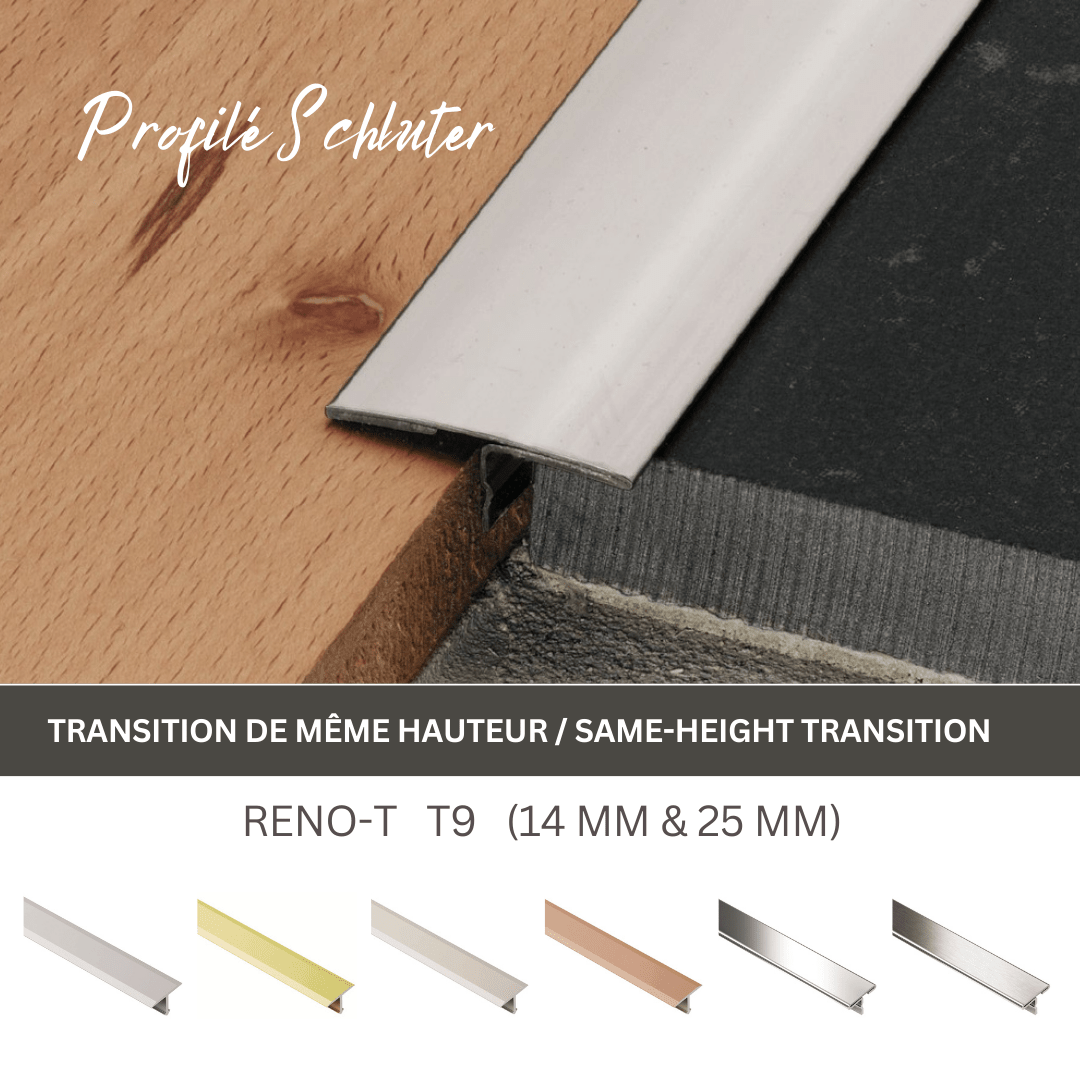 Reno-T - Profilé de transition égale schluter