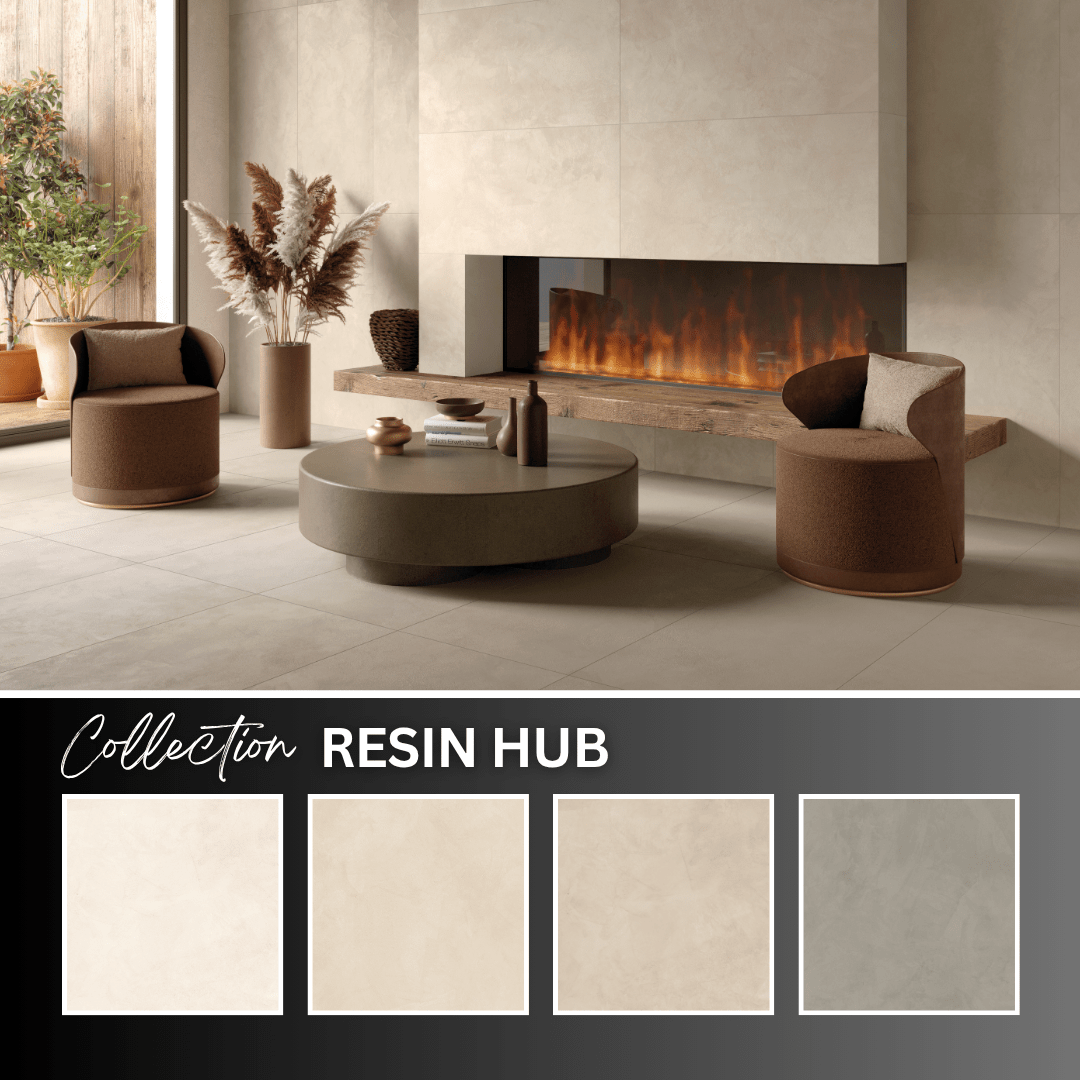 Resin hub collection - Céramique effet béton