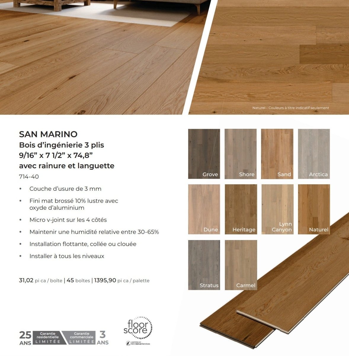 San marino collection - Bois d'ingénierie - Céramique l'Entrepôt