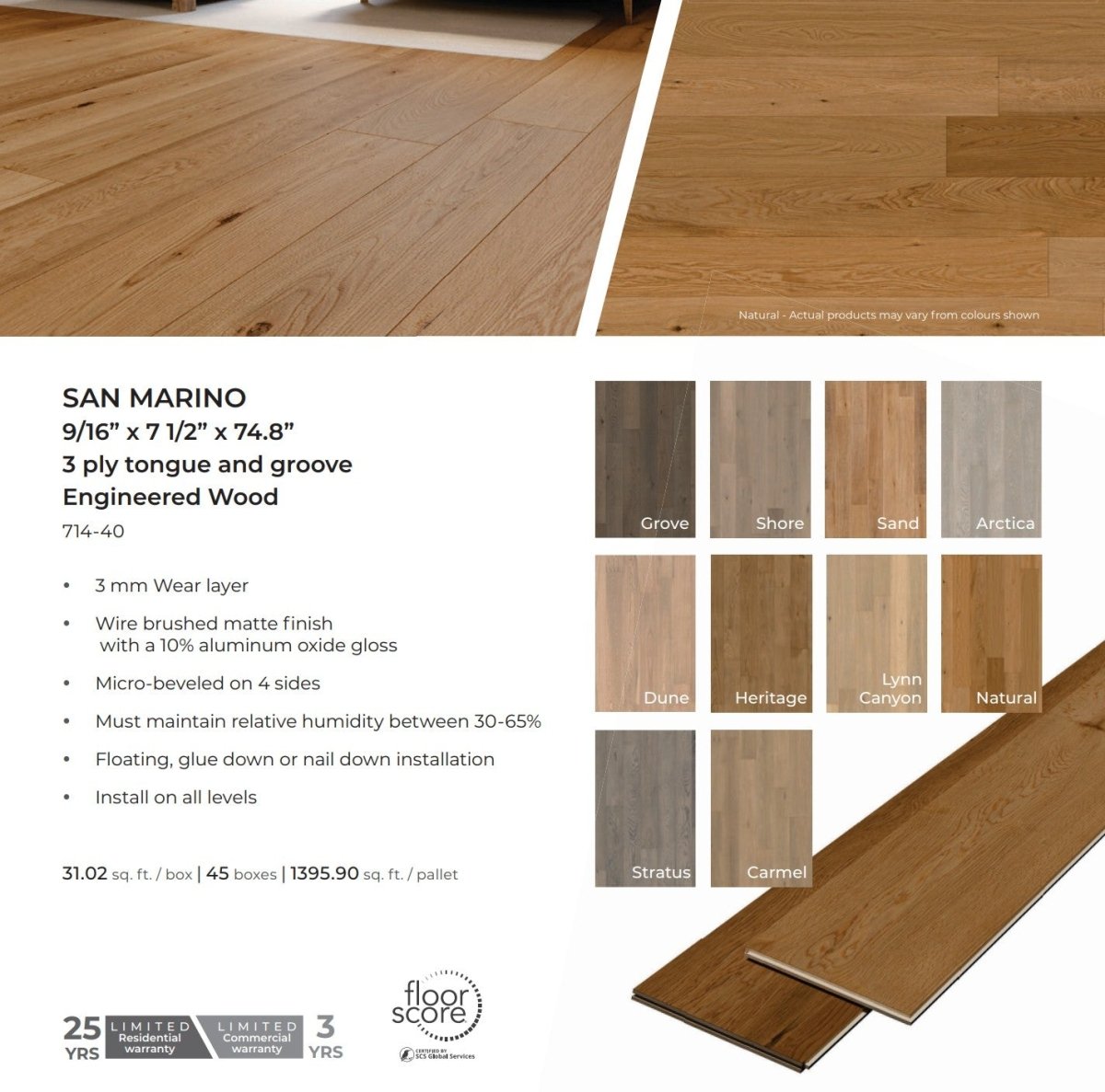 San marino collection - Bois d'ingénierie - Céramique l'Entrepôt