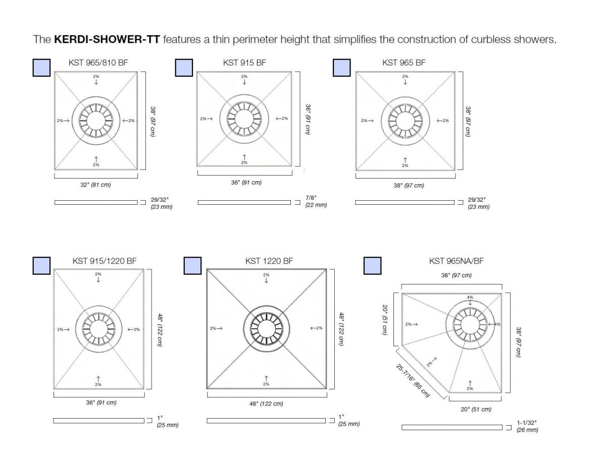 Schluter collection - Base de douche préfabriquée kerdi pour drain circulaire ou carré - Céramique l'Entrepôt