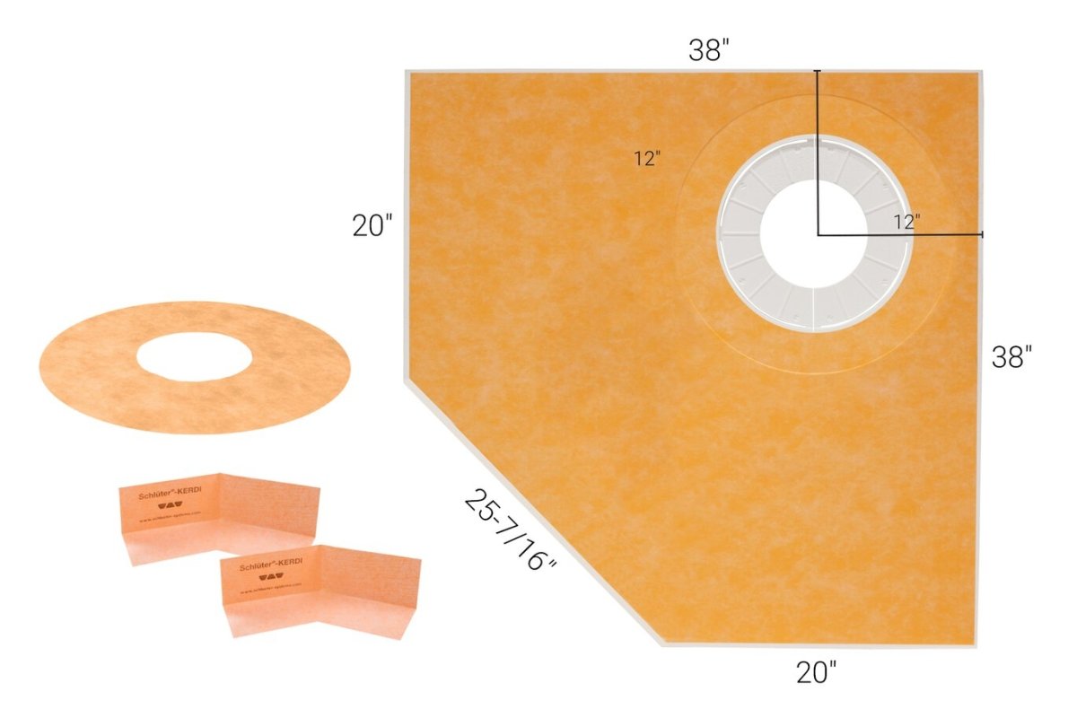 Schluter collection - Base de douche préfabriquée kerdi pour drain circulaire ou carré - Céramique l'Entrepôt
