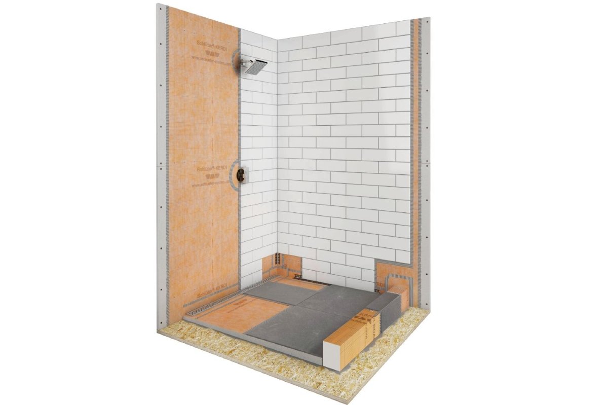 Schluter collection - Base de douche préfabriquée kerdi pour drain linéaire - Céramique l'Entrepôt