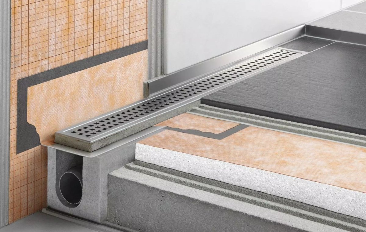 Schluter collection - Base de douche préfabriquée kerdi pour drain linéaire - Céramique l'Entrepôt