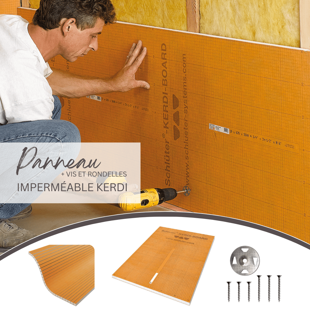 Schluter collection - Panneau imperméable kerdi & ses accessoires