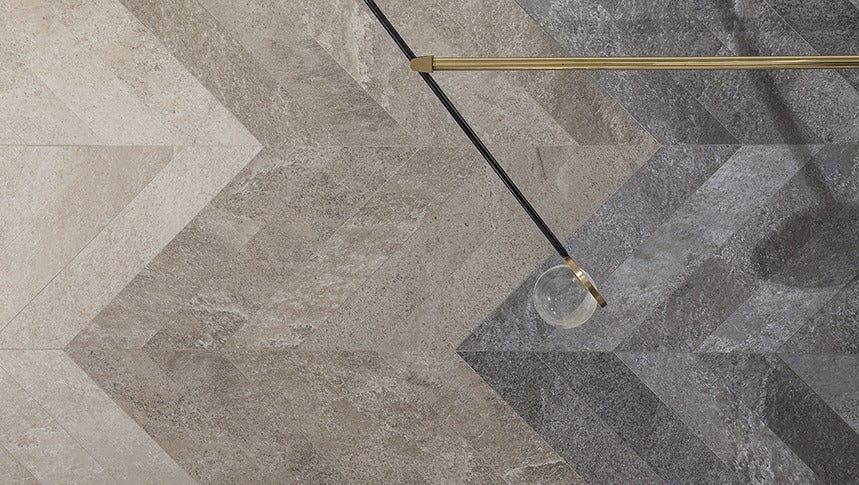 Shadestone - Céramique effet pierre en chevron - Céramique l'Entrepôt