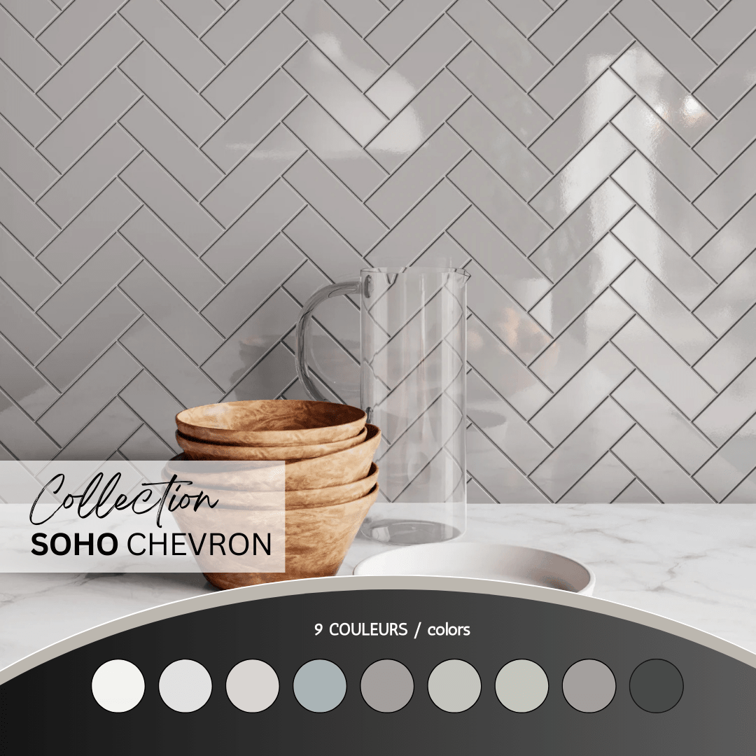 Soho collection - Mosaïque en chevron 2x6
