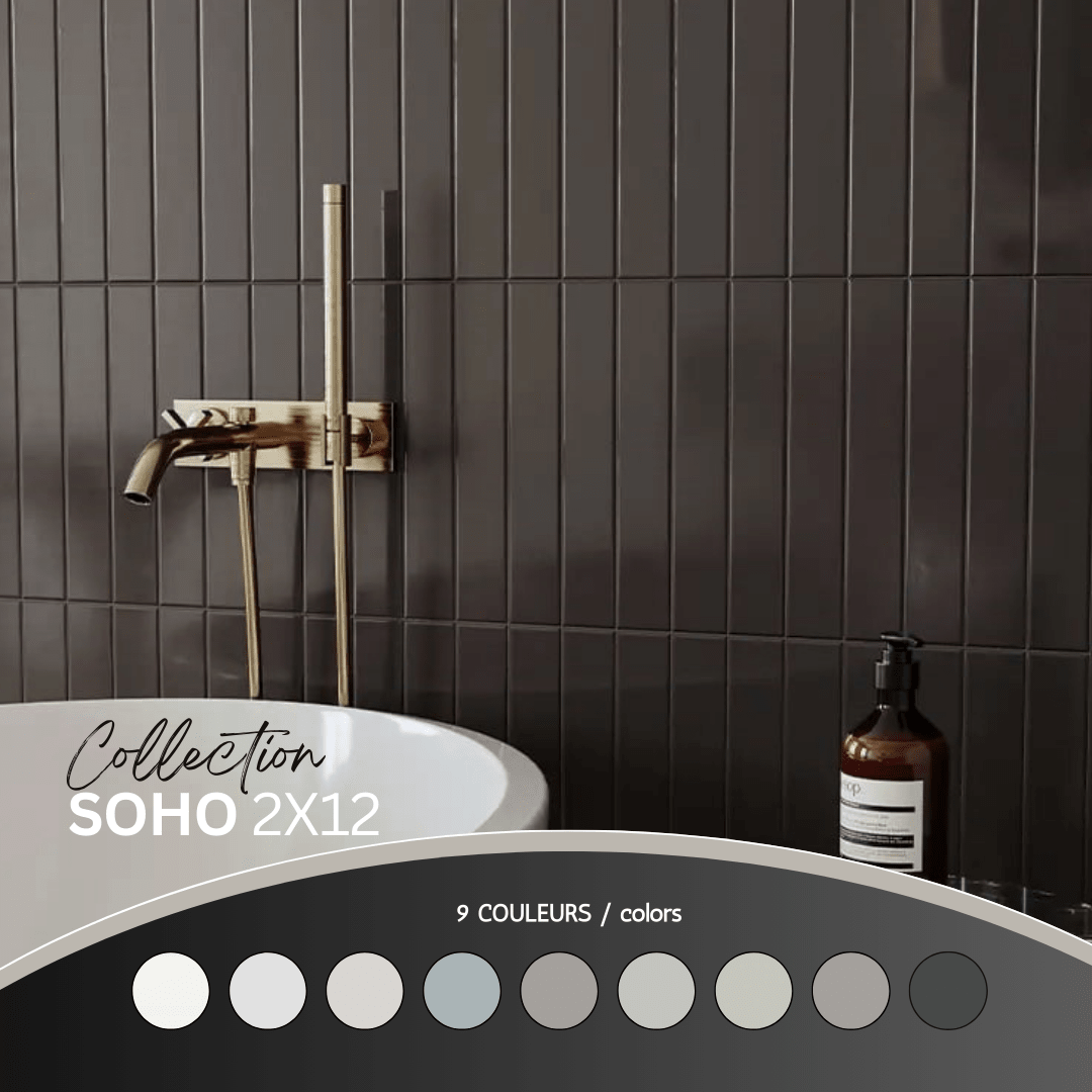 Soho collection - Tuile murale 2x12 - Céramique l'Entrepôt