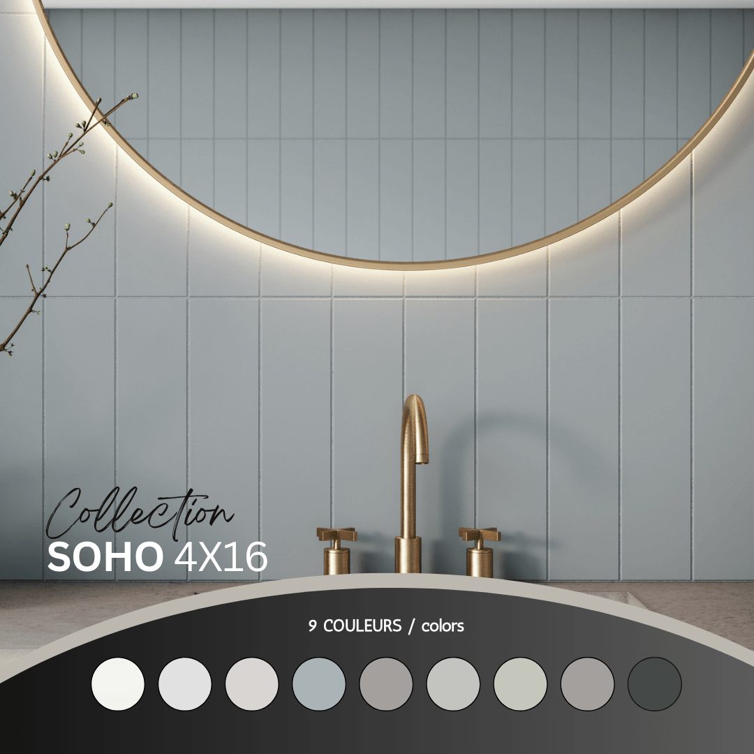Soho collection - Tuile murale 4x16 - Céramique l'Entrepôt