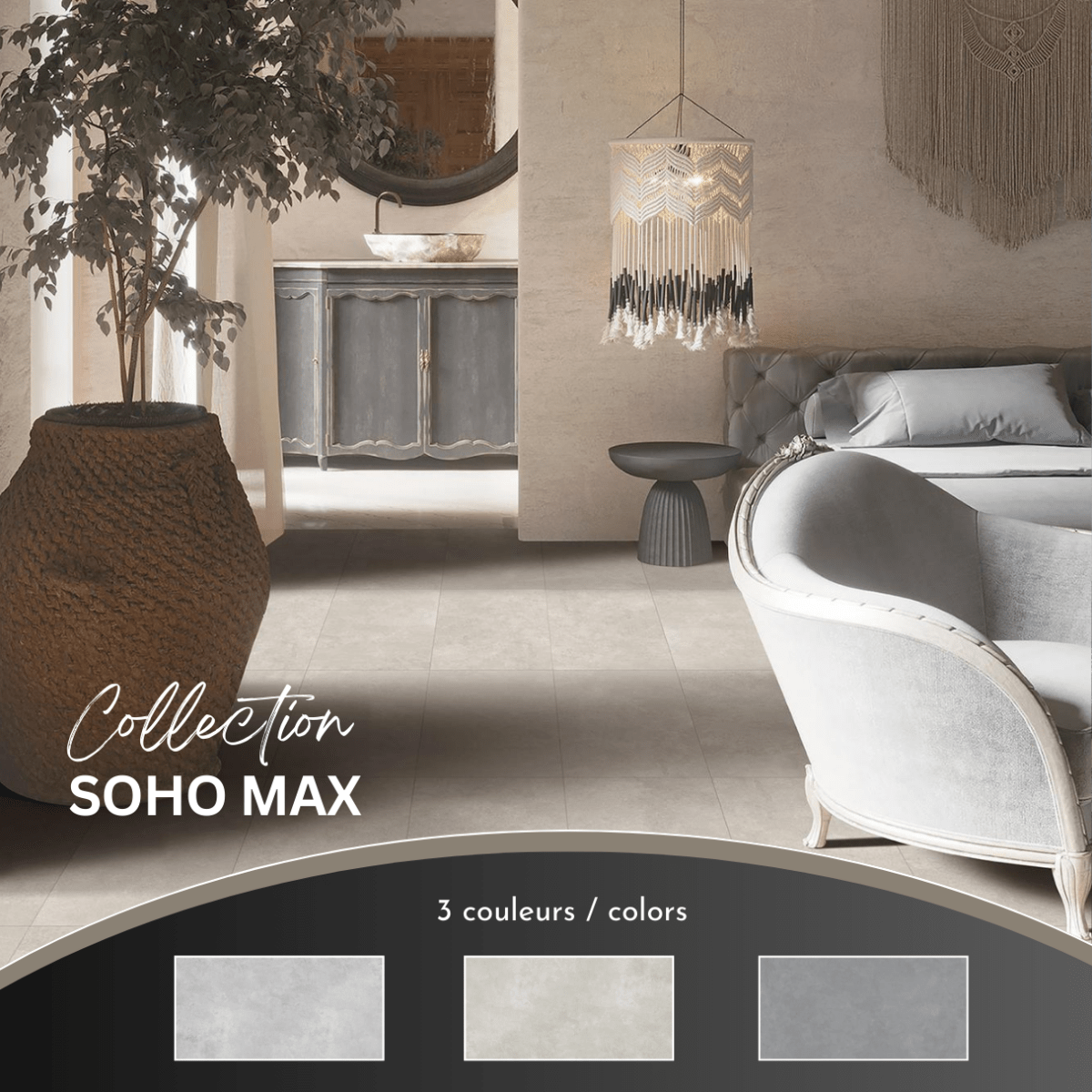 Soho max collection - Céramique effet béton - Céramique l'Entrepôt