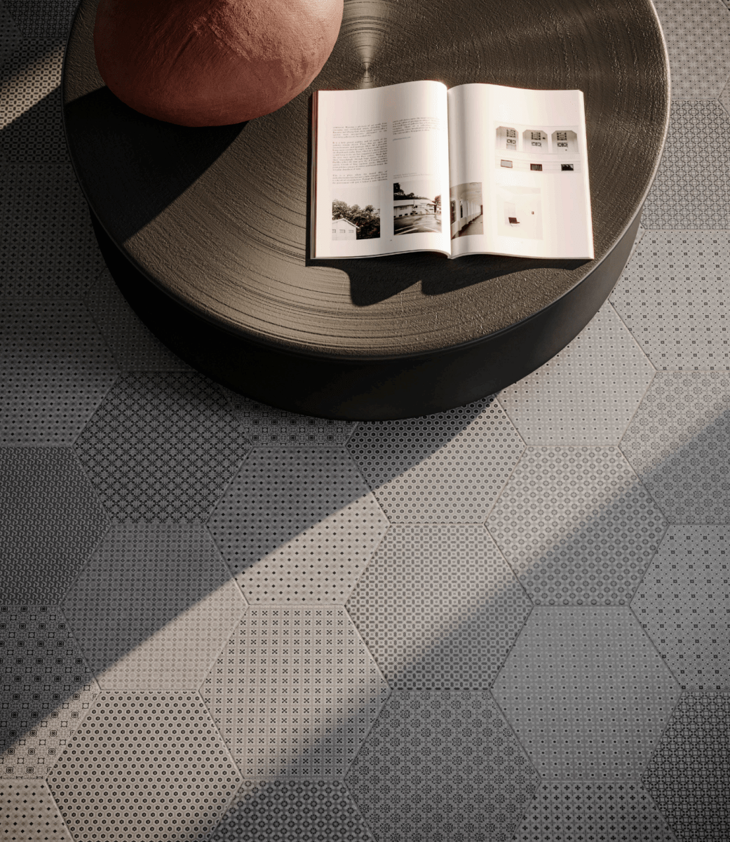 Tapestri collection - Céramique hexagonale & carré - Céramique l'Entrepôt