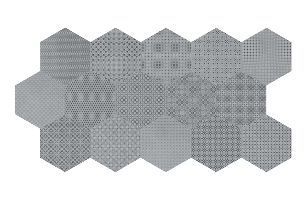 Tapestri collection - Céramique hexagonale & carré - Céramique l'Entrepôt