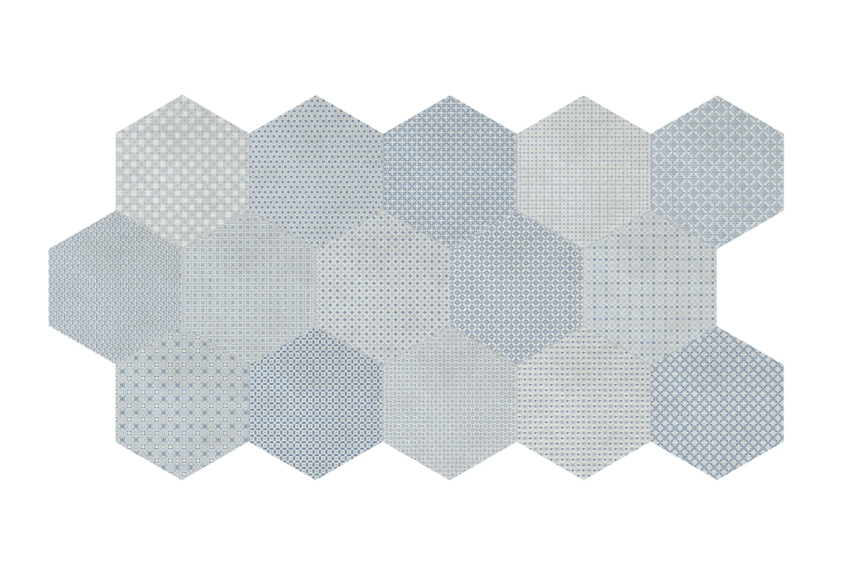 Tapestri collection - Céramique hexagonale & carré - Céramique l'Entrepôt