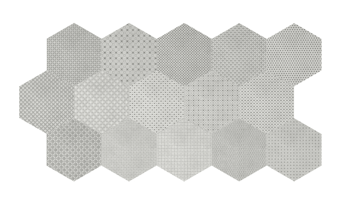 Tapestri collection - Céramique hexagonale & carré - Céramique l'Entrepôt