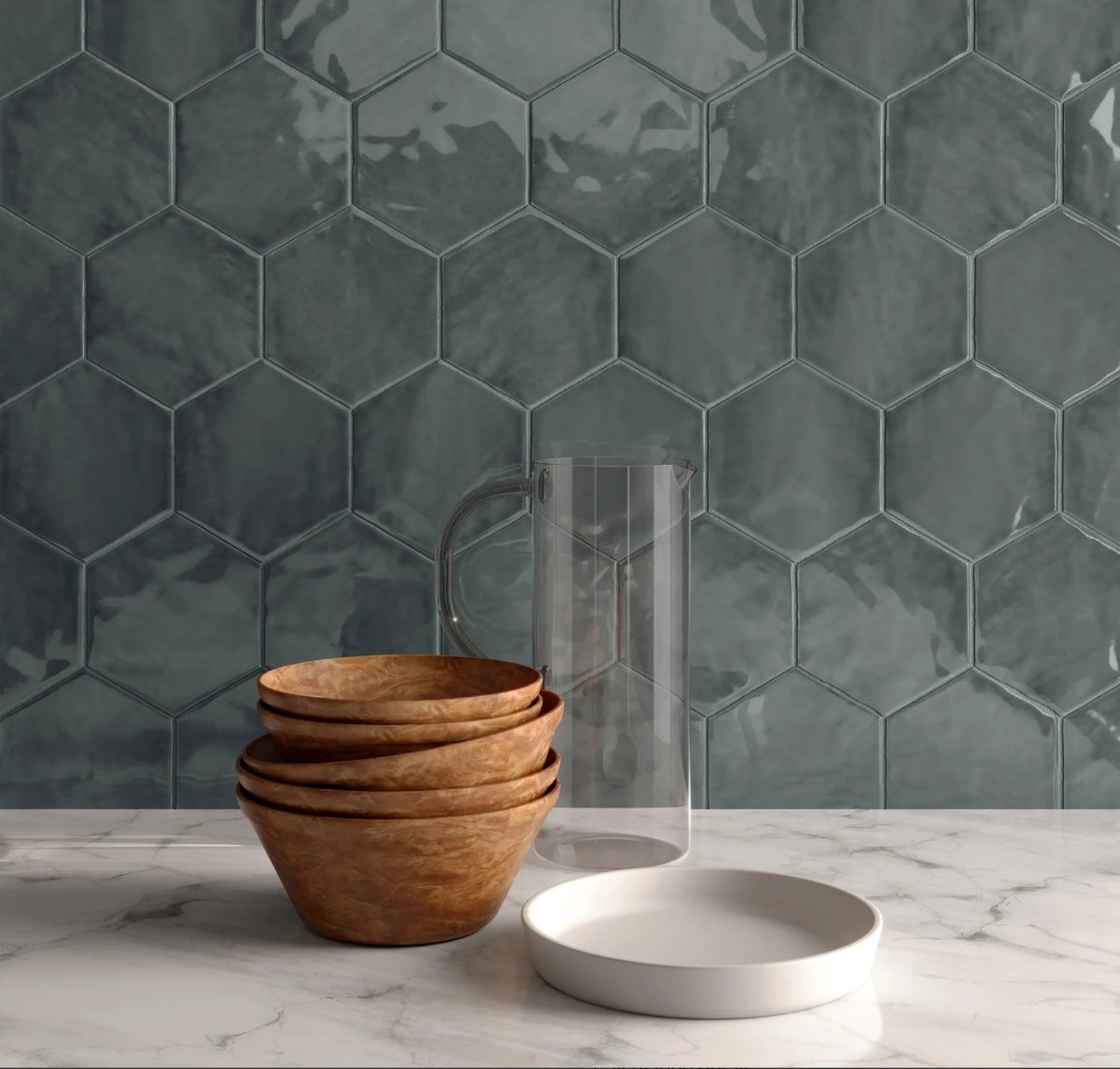 Teramoda collection - Tuile murale 3x12 et hexagonale - Céramique l'Entrepôt