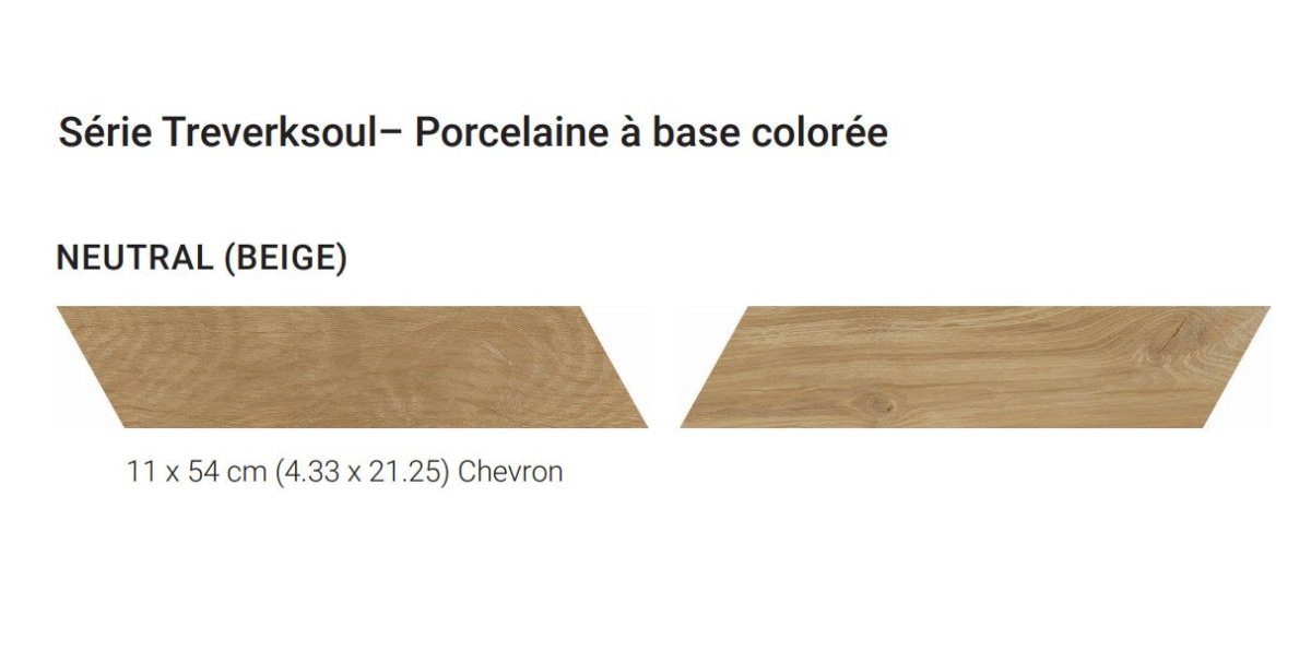 Treverksoul - Céramique effet bois en chevron - Céramique l'Entrepôt