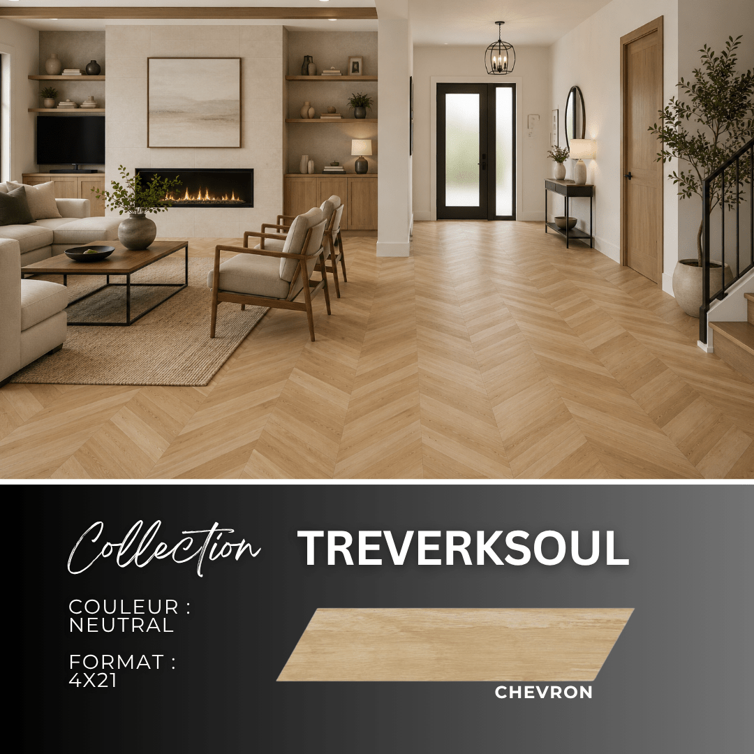 Treverksoul - Céramique effet bois en chevron