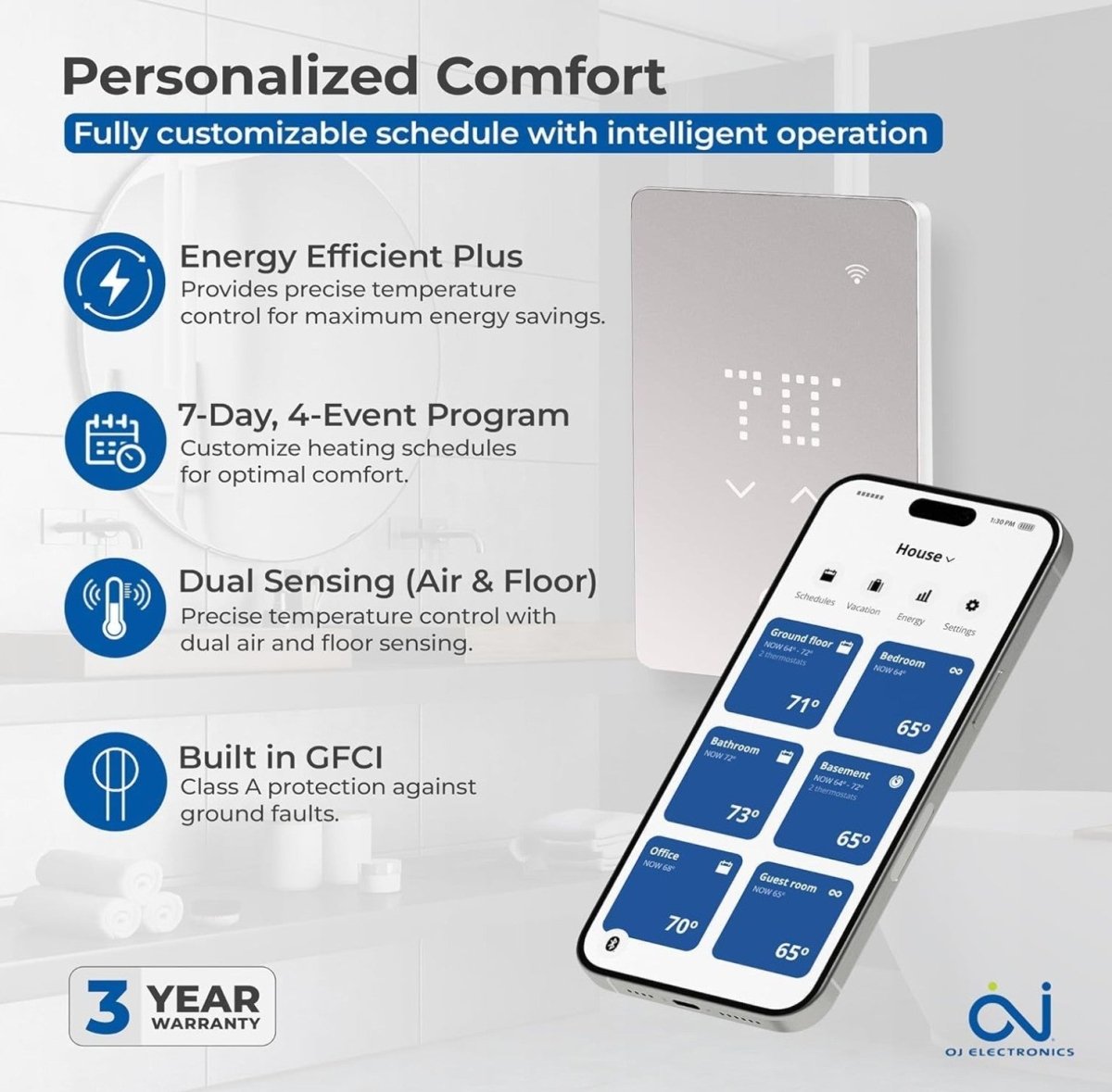 Uwg5 - Thermostat programmable wifi en promotion - Céramique l'Entrepôt