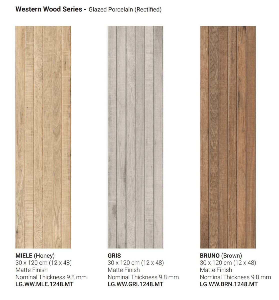 Western wood collection - Céramique effet latte de bois - Céramique l'Entrepôt