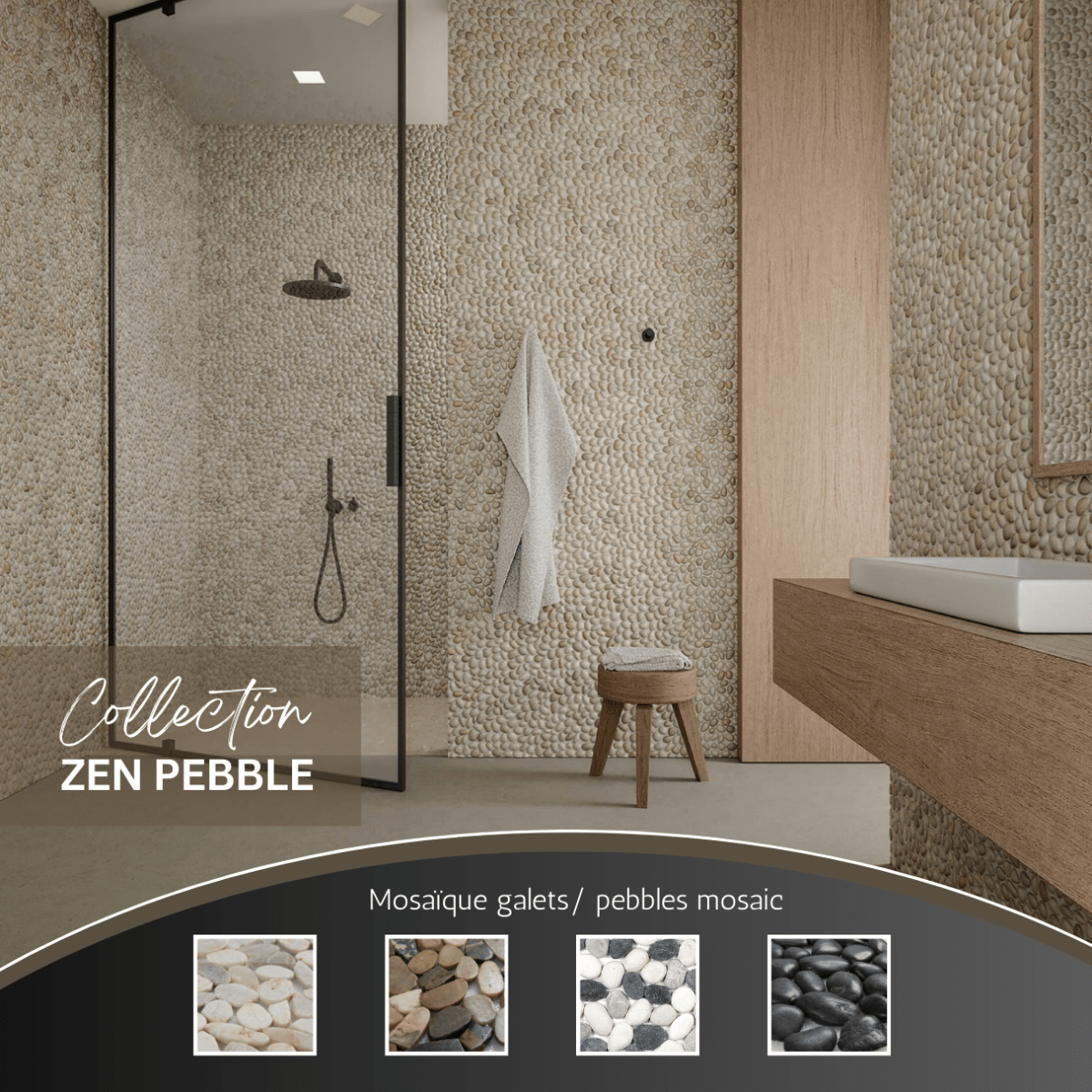 Zen pebble collection - Mosaïque de galets